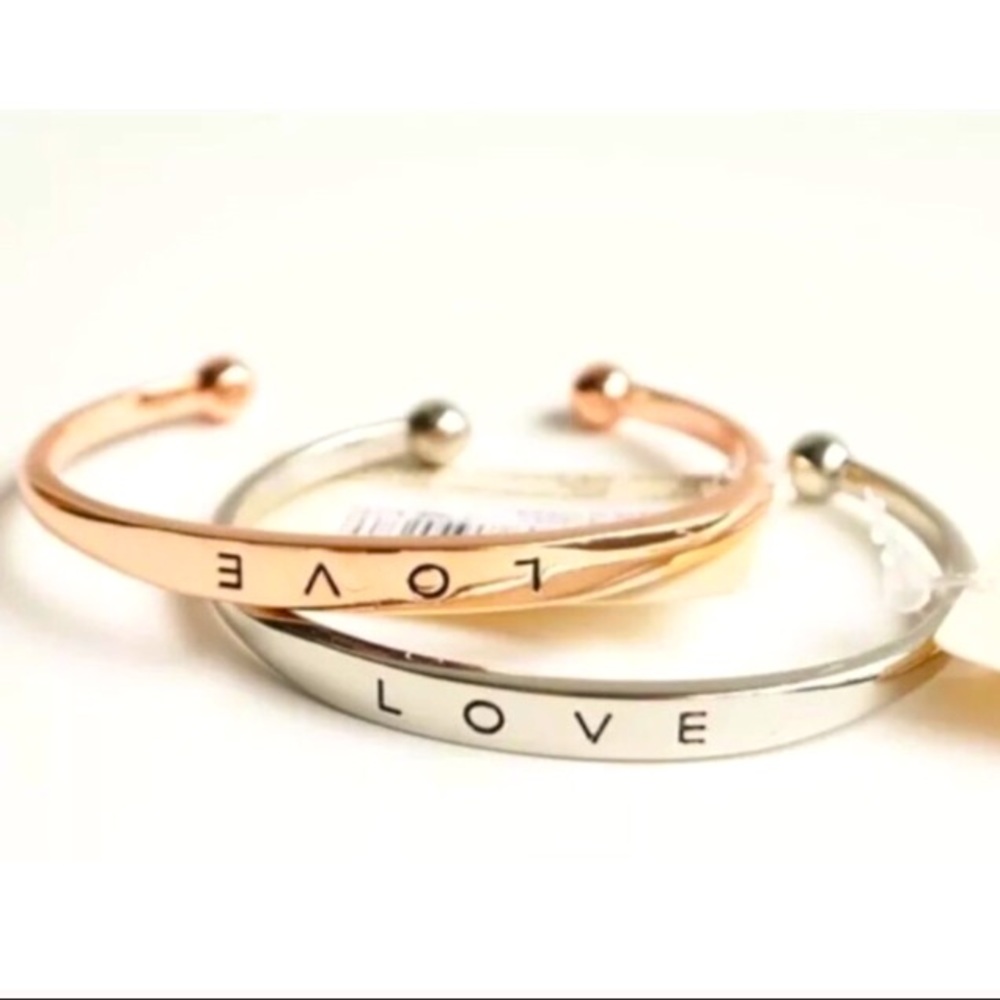 NWT Gold or Silver Bangle Bracelet
“Love”